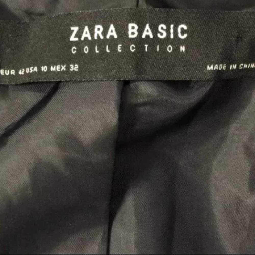 Zara Basic Plaid Stretchy One Button Blazer Jacket - image 7